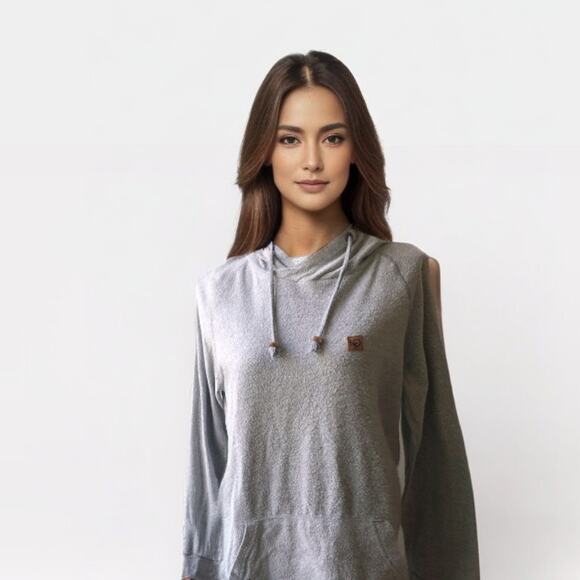 Tentree Gray Pullover Hooded Sweatshirt - Picture 1 of 12